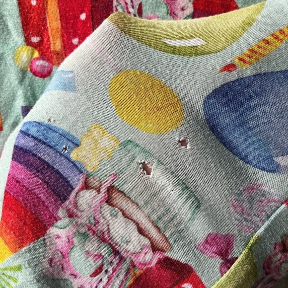 Posh Peanut “Happy Birthday” party bamboo pajama set, cake macarons sz 12-18 mos - Picture 4 of 4